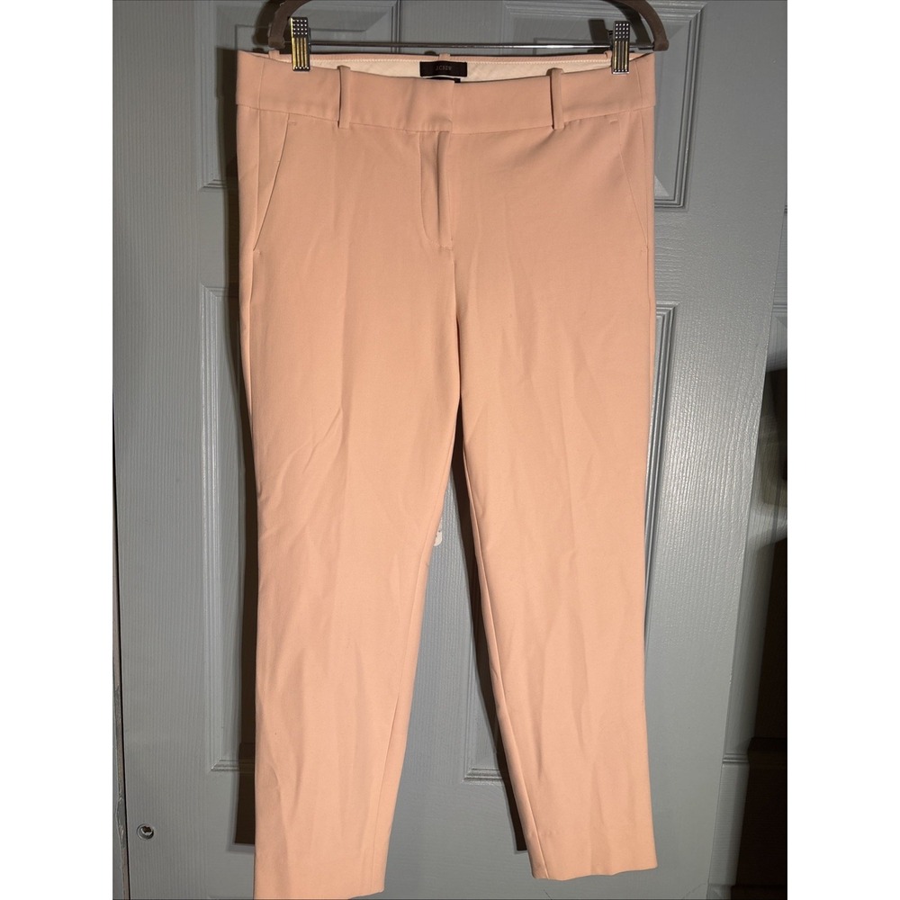 J.CREW Cameron Ankle Pant . Light Pink. Front Closure Pockets SZ 10